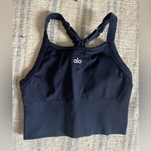 ALO Yoga Navy Crop Top